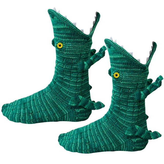 Weihnachtssocken Hai Chamäleon Krokodil Stricksocken
