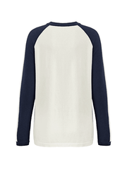 Raglan Sleeve Star Print Pullover Sweater