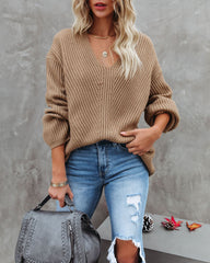 Repeat After Me Knit Sweater - Camel - FINAL SALE