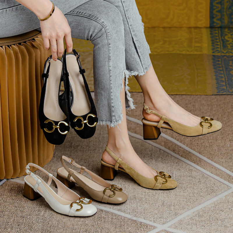 Allie Chain Slingback Heels Newgew