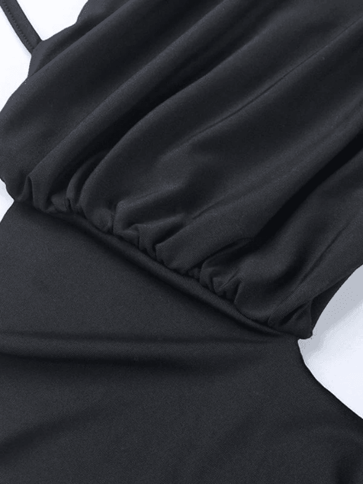 Neckholder-Camisole mit Rüschenbesatz