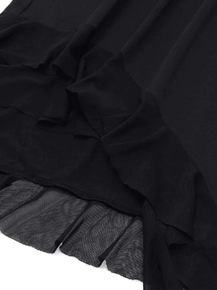 Neckholder-Minikleid mit Rüschenbesatz