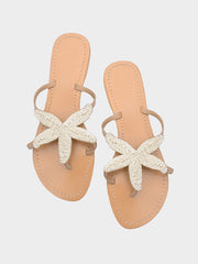 Starfish Pattern Beaded Sandals