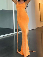Lace Up Slim Dress