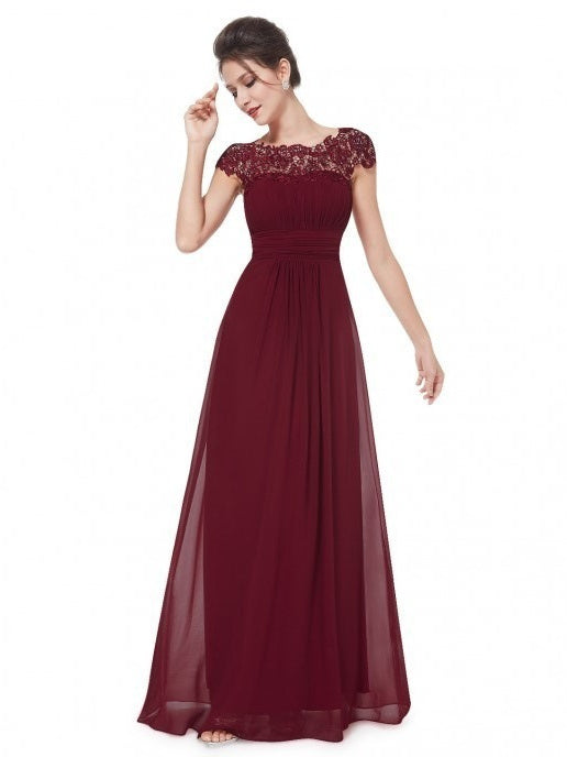 Elegantes Abendkleid aus Spitze, Brautjungfernkleid 