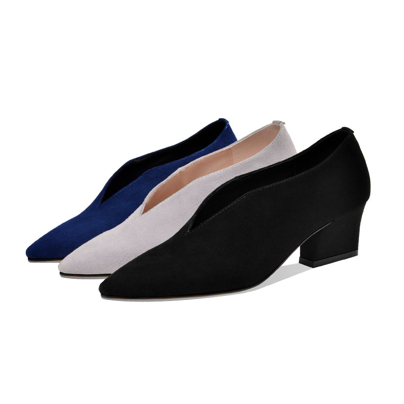 Rachael V Cut Heels Pumps Newgew