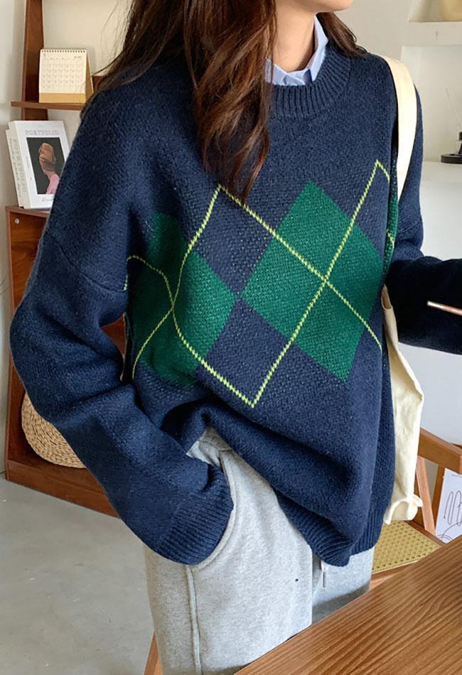 Vintage Argyle Pullover Pullover