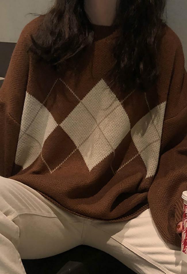 Vintage Argyle Pullover Pullover