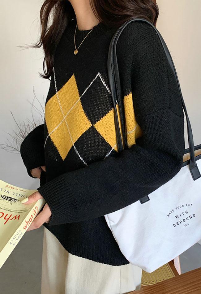 Vintage Argyle Pullover Pullover