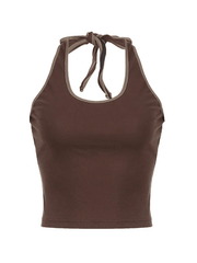 Vintage Halter Cropped Tank Top