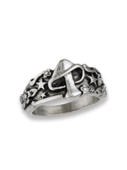 Vintage Pilz Stern Relief Ring