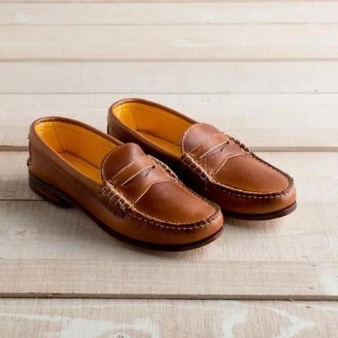 Vintage Slipper zum Hineinschlüpfen, niedriger Absatz, Pu-Leder-Loafer