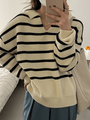 Vintage Gestreifter Pullover