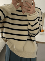 Vintage Gestreifter Pullover
