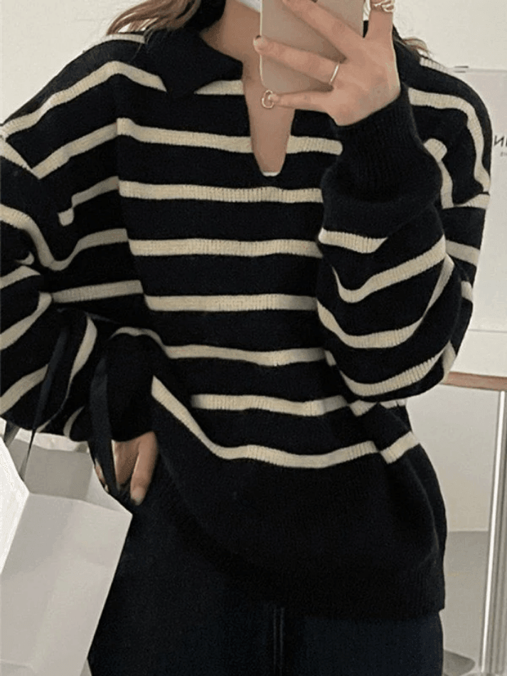 Vintage Gestreifter Pullover