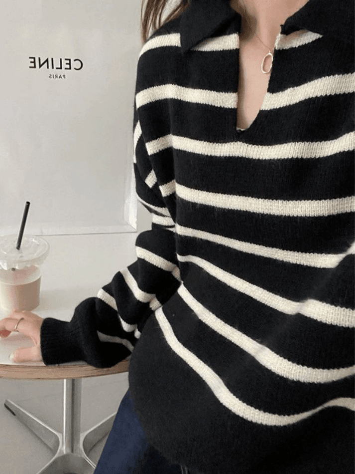 Vintage Gestreifter Pullover