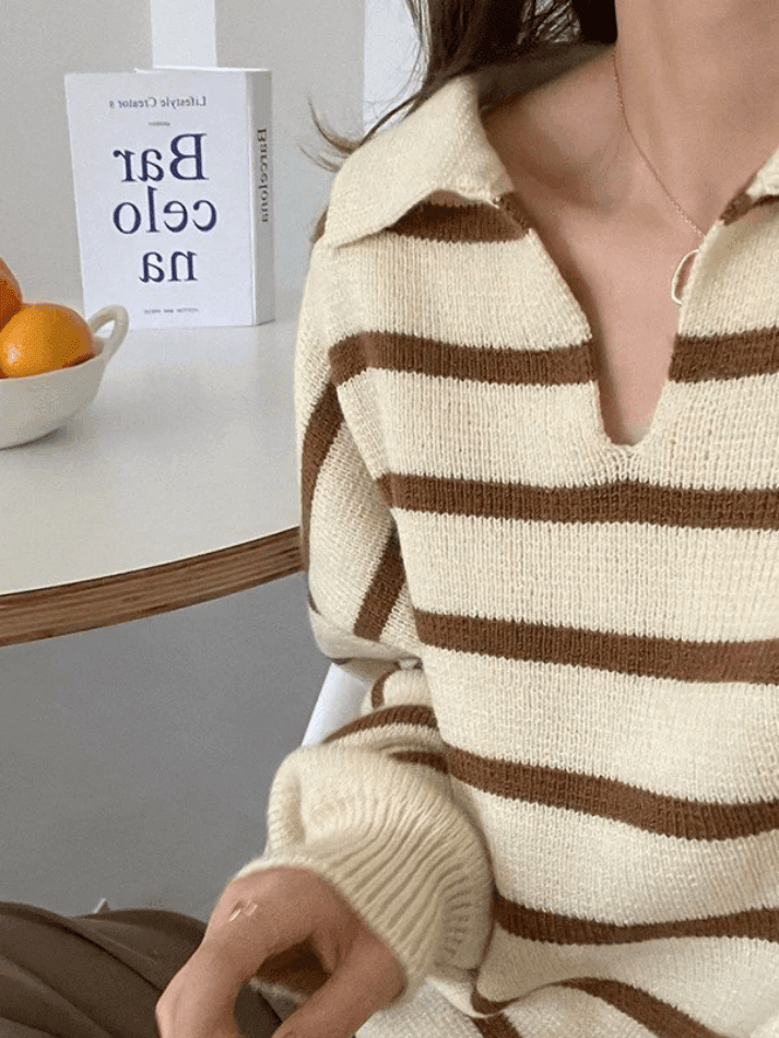 Vintage Gestreifter Pullover