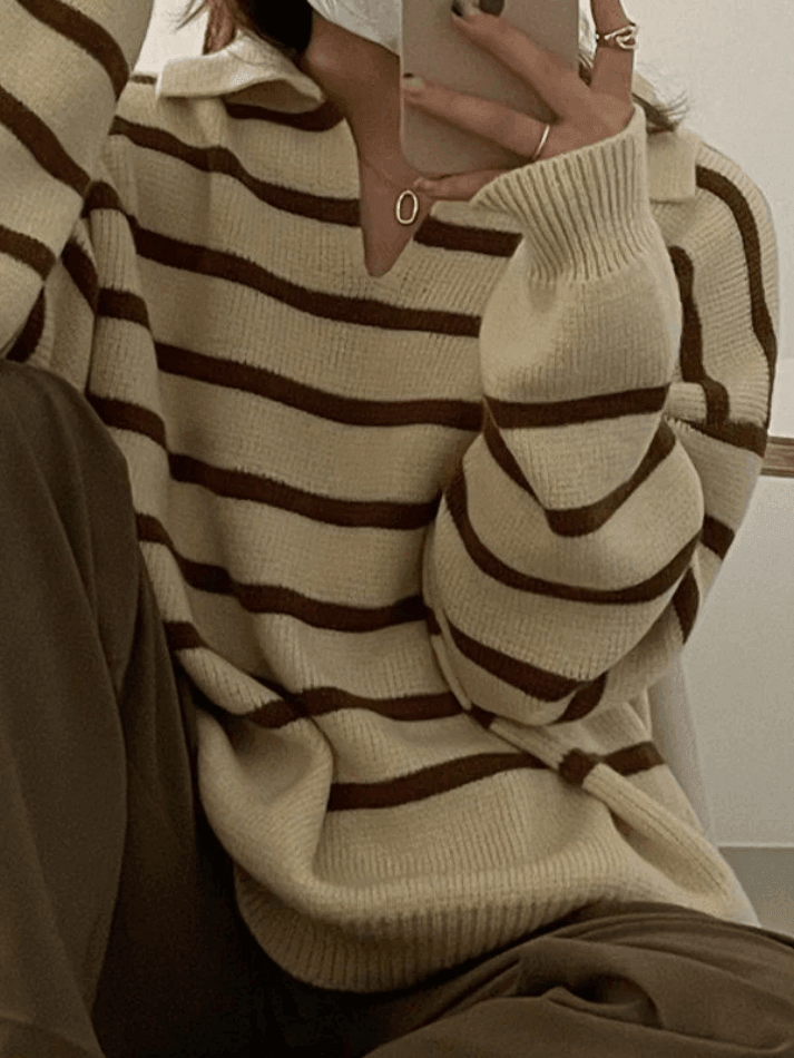 Vintage Gestreifter Pullover