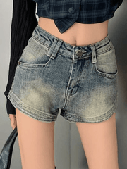 Vintage Wash Blue Hot Shorts