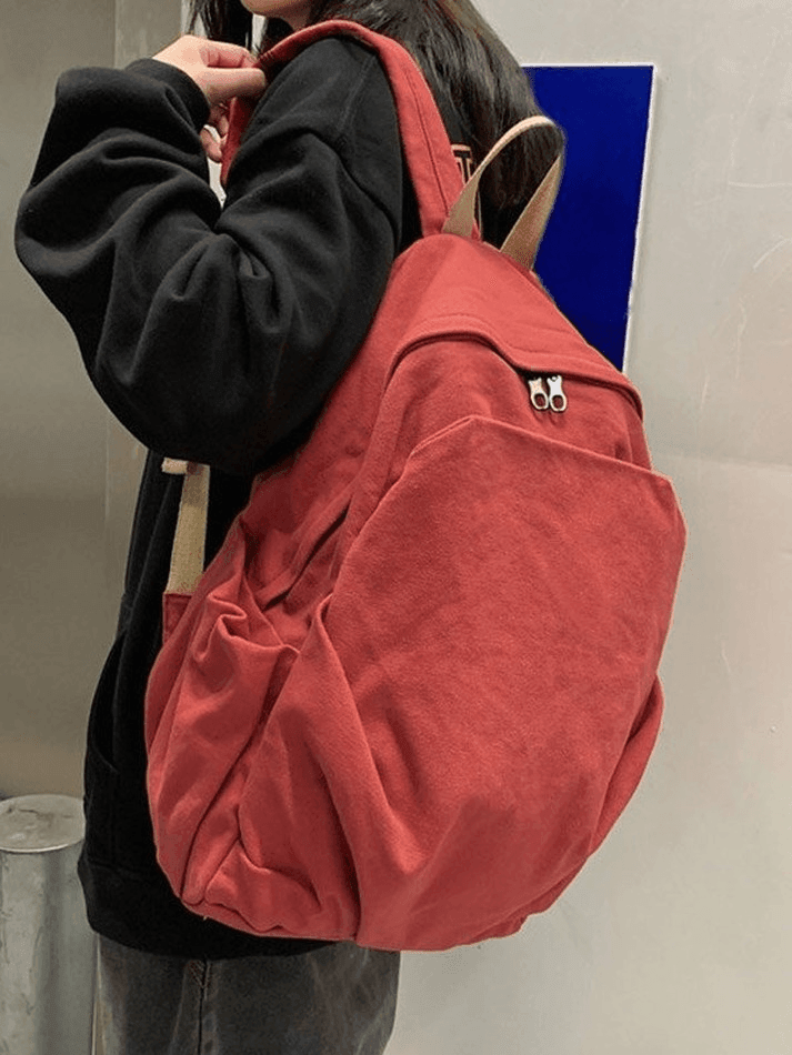 Vintage Wash College School Backpack