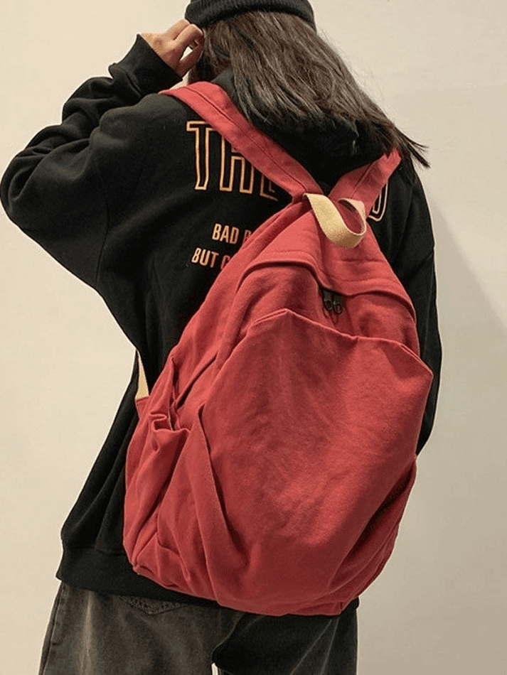 Vintage Wash College School Backpack