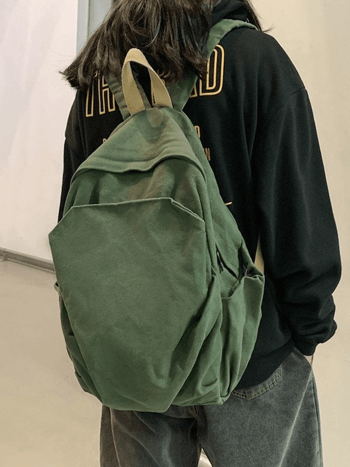 Vintage Wash College School Backpack