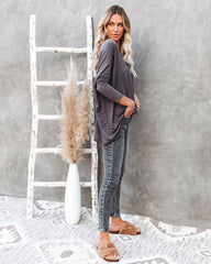 Wear It Well Long Sleeve Bamboo Knit Top - Storm Grey
