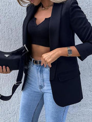 Blazers Fashion Printed Lapel Long Sleeve Blazer Ins Street