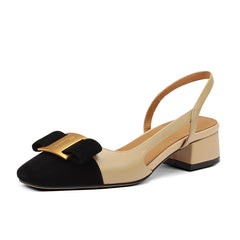 Claira Slingback Low Heels mit Metalldekor