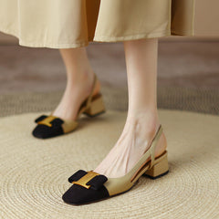 Claira Slingback Low Heels mit Metalldekor