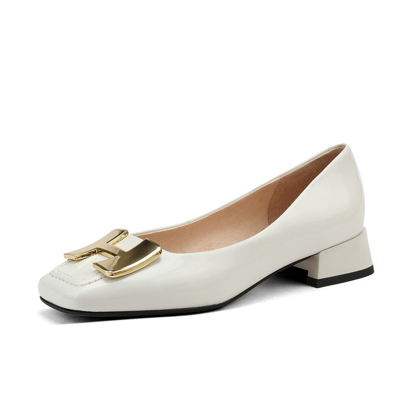 Ballerinas Dylan mit niedrigem Absatz und Metall