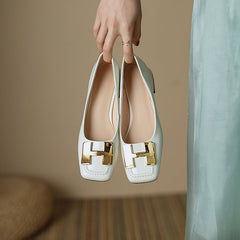 Ballerinas Dylan mit niedrigem Absatz und Metall