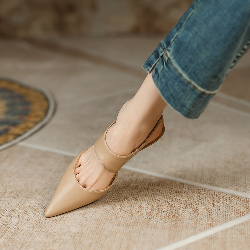 Fayth Nude Slingback Heels