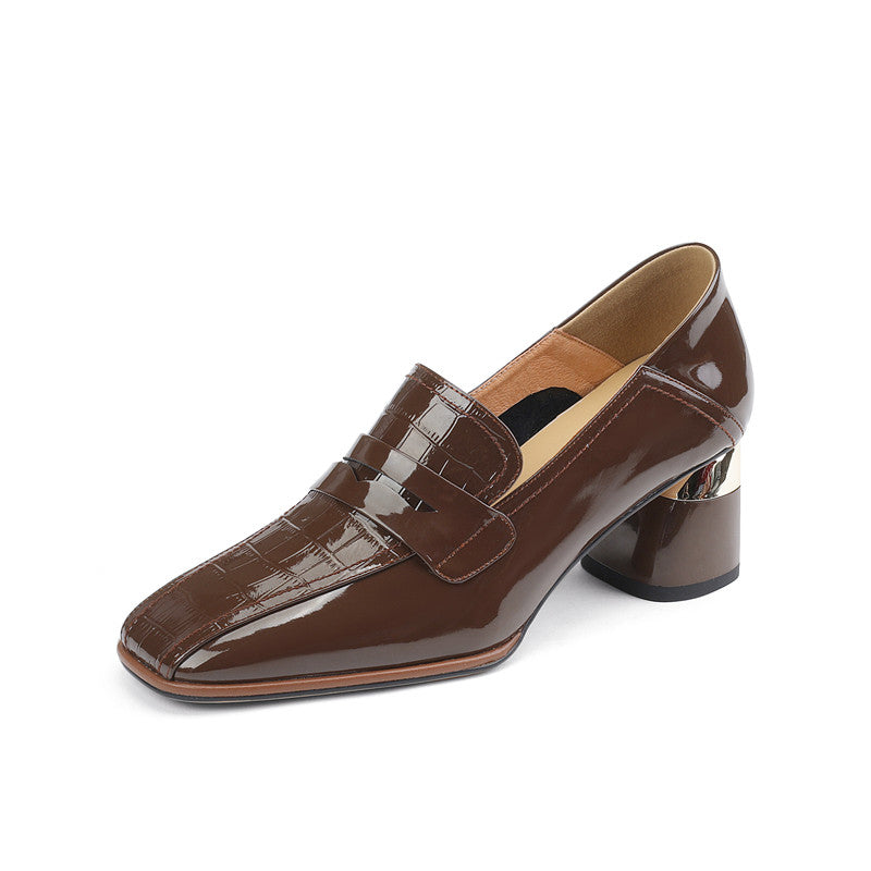 Issa Penny Loafer Heels Brown newgew