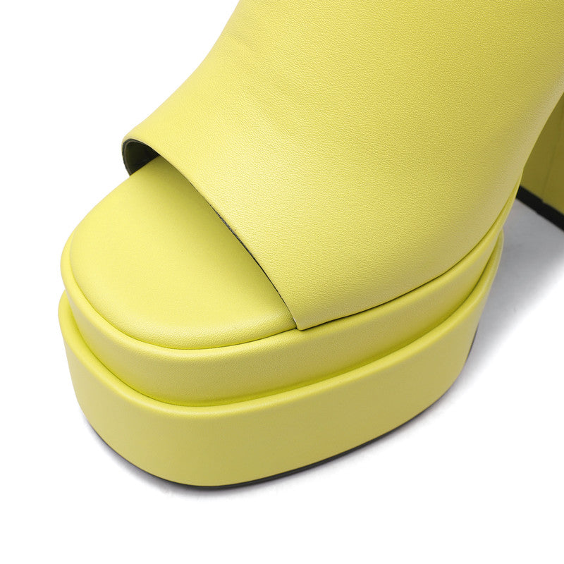 Eliana Platform High Block Heel Mules NEW GEW