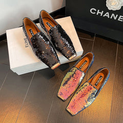 Hala – Schwarze Ballerinas mit Pailletten
