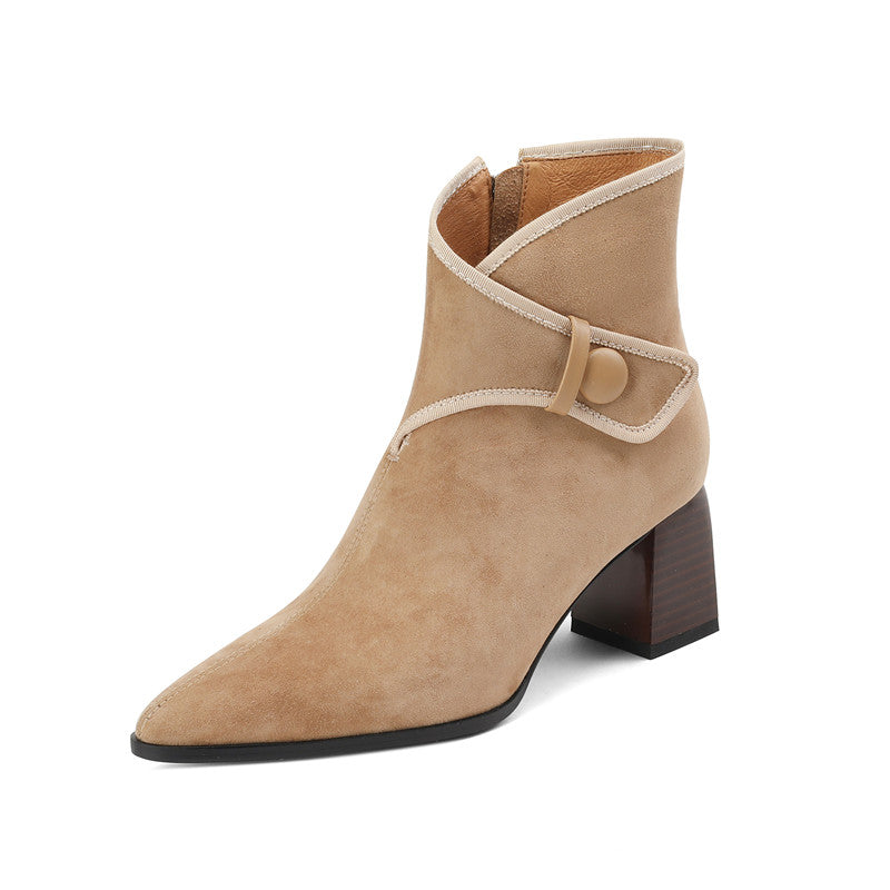 Harli Tan Heeled Boots Newgew