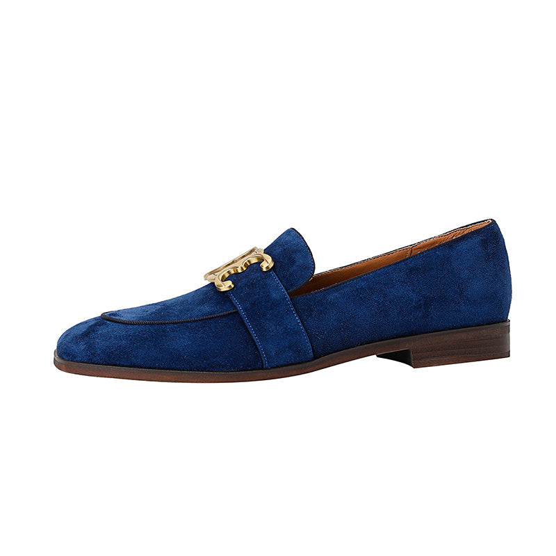 Cataleya Damen-Loafer aus Wildleder mit Kette