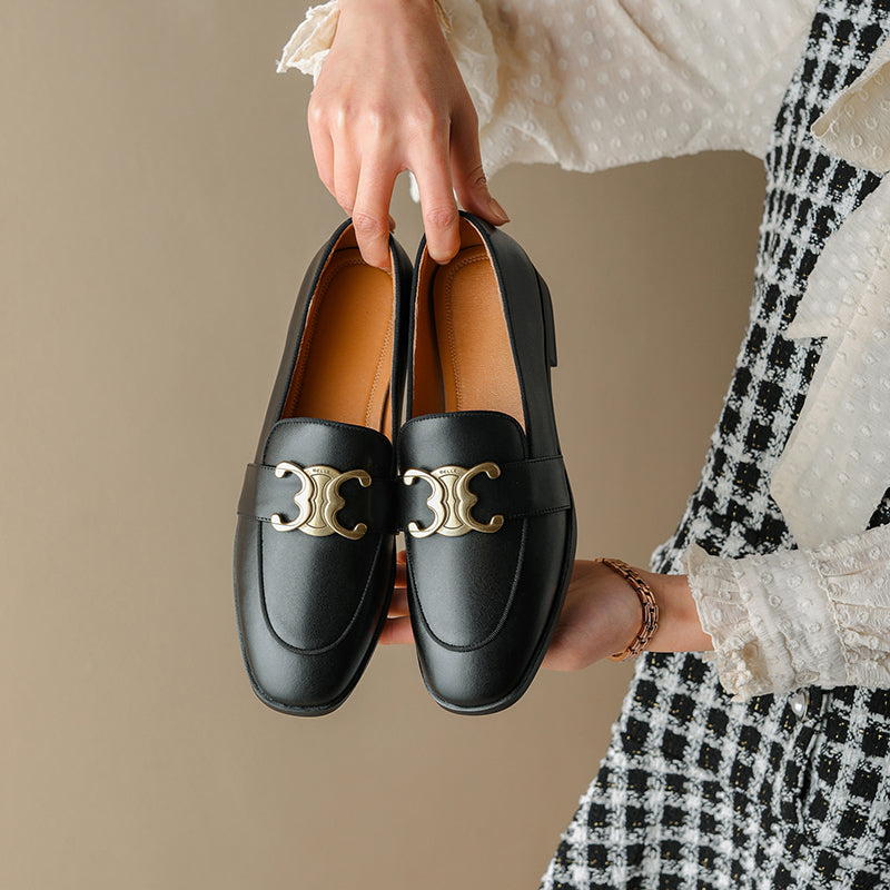 Cataleya Damen-Loafer aus Wildleder mit Kette