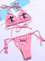 And Wacky Necktie Bikini Swimsuit