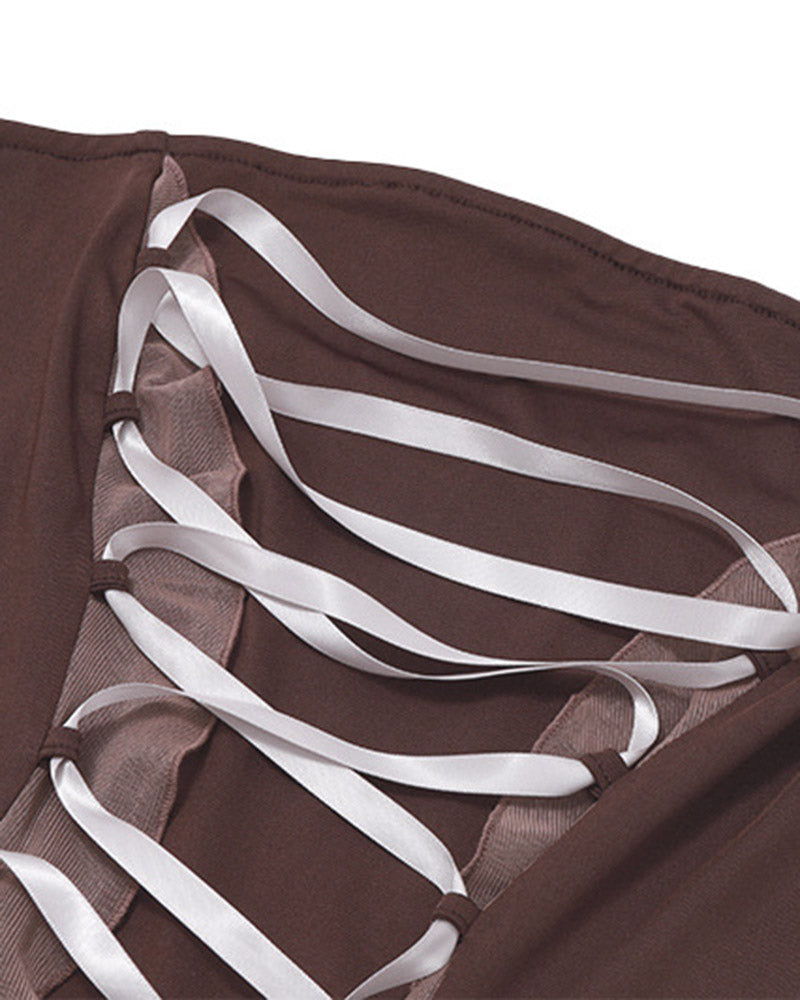 Lumenate Narchis – Netzkleid mit Schleife 