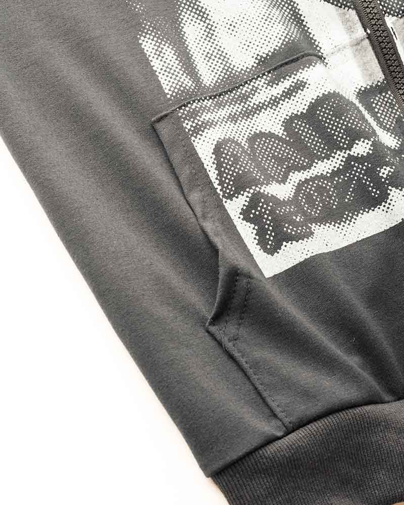 Dilution Retro Graphic Zip Hoodie 