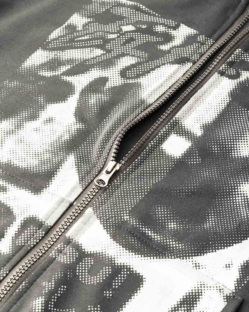 Dilution Retro Graphic Zip Hoodie 